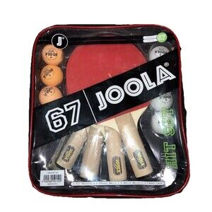 67  Speed 33 Spin 34 Joola Hit Set 4 Paddles 8 Balls CarryCase SEALED NEW IN BOX